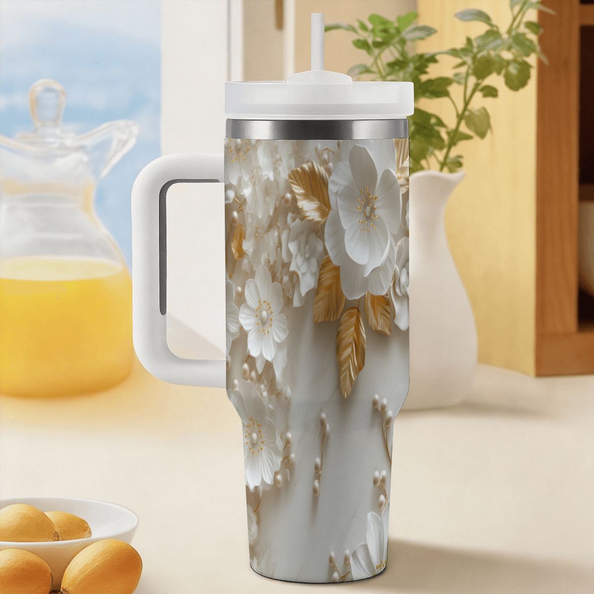 40oz Travel Mug with Handle and Straw (Made in USA) God is Still Writing Your Story Tumbler Free Shipping - Image 6