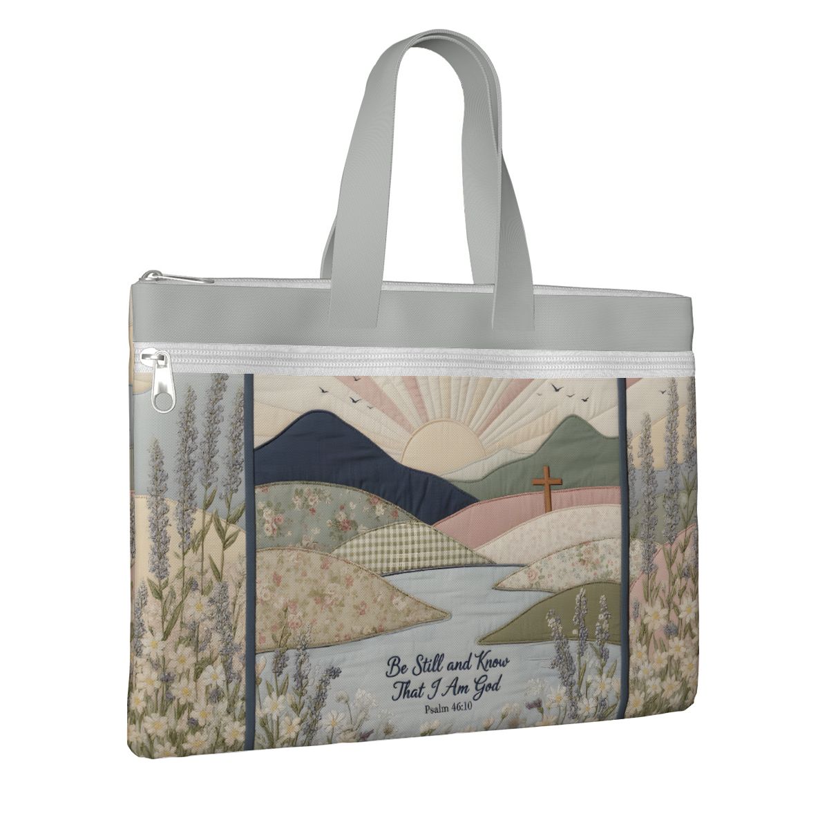 Be Still and Know That I Am God Canvas Document Bag